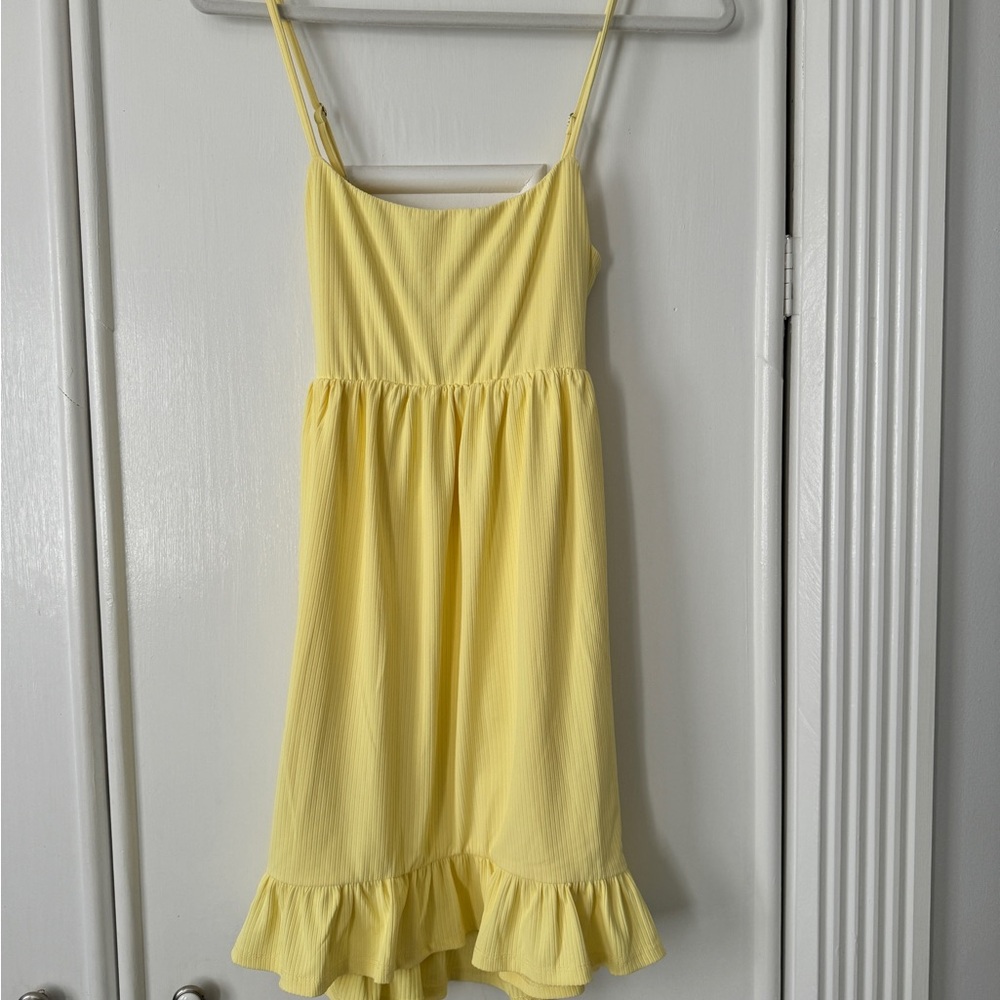 Yellow Sundress with Ruffle Hem